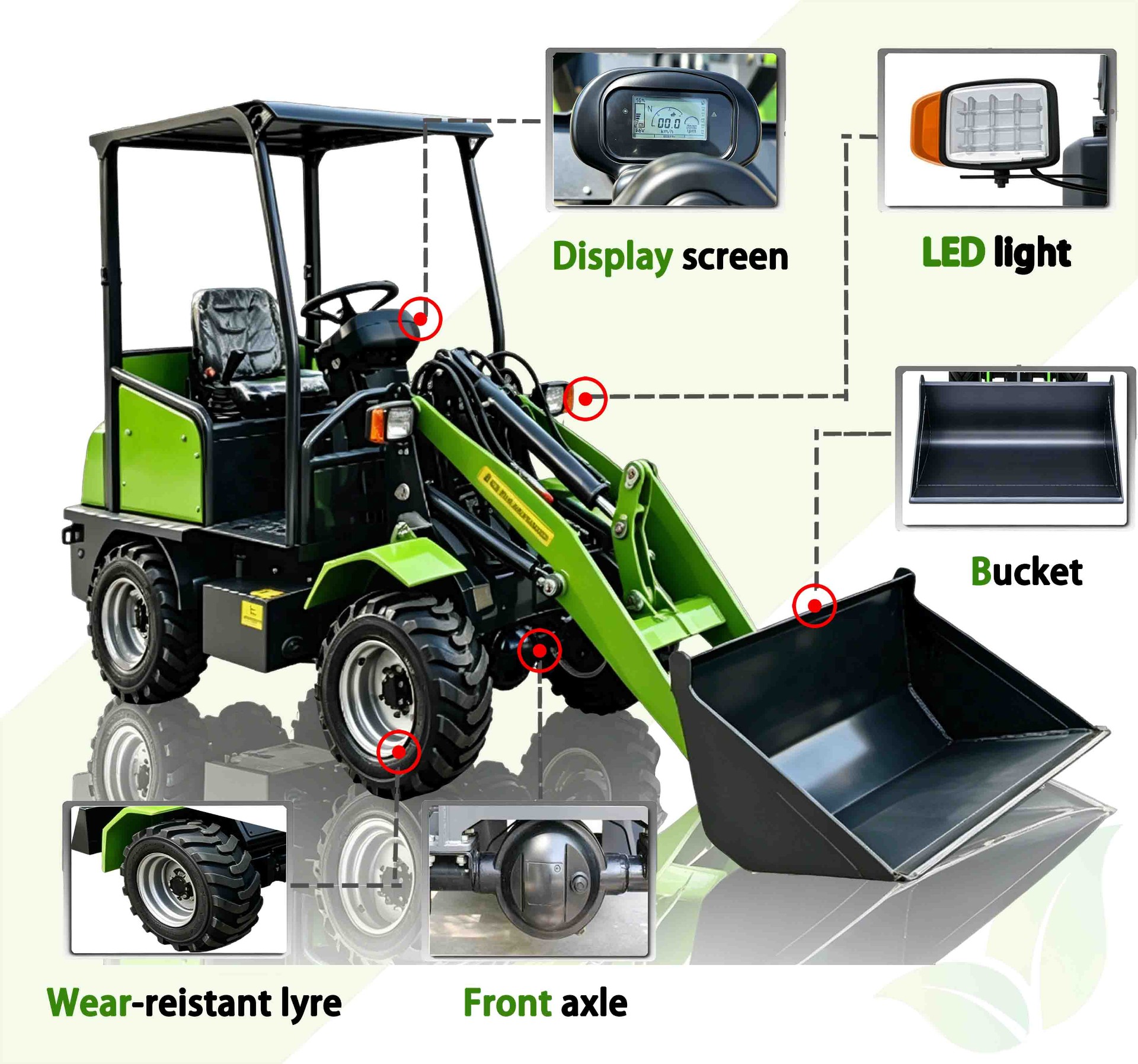 XHDL50 Mini Lithium-Electric Wheel Loader